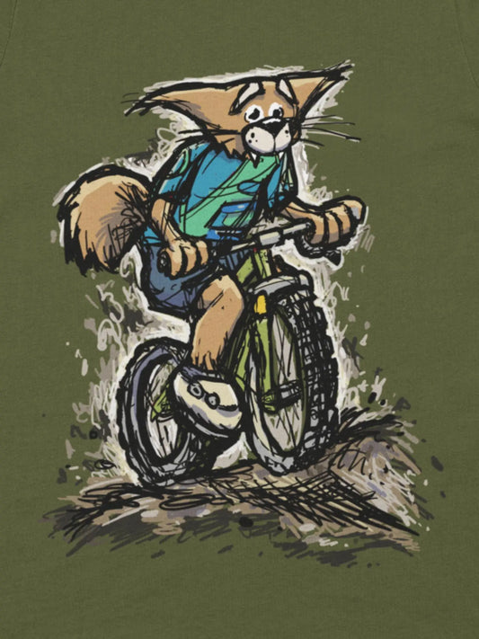 A Fox Racing on a Mountain Bike - Mountain Bike T-Shirt