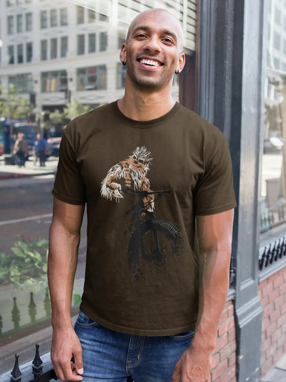 Chewbacca on a fatbike - fatbike bicycle t-shirt