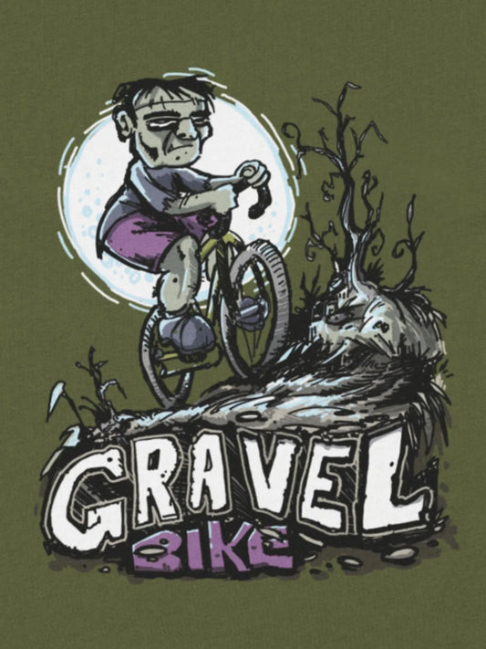 Frankenbike - Frankenstein on a gravel bike - Bicycle t-shirt