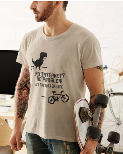 No Internet? No problem! It's time for a bike ride! Bicycle t-shirt