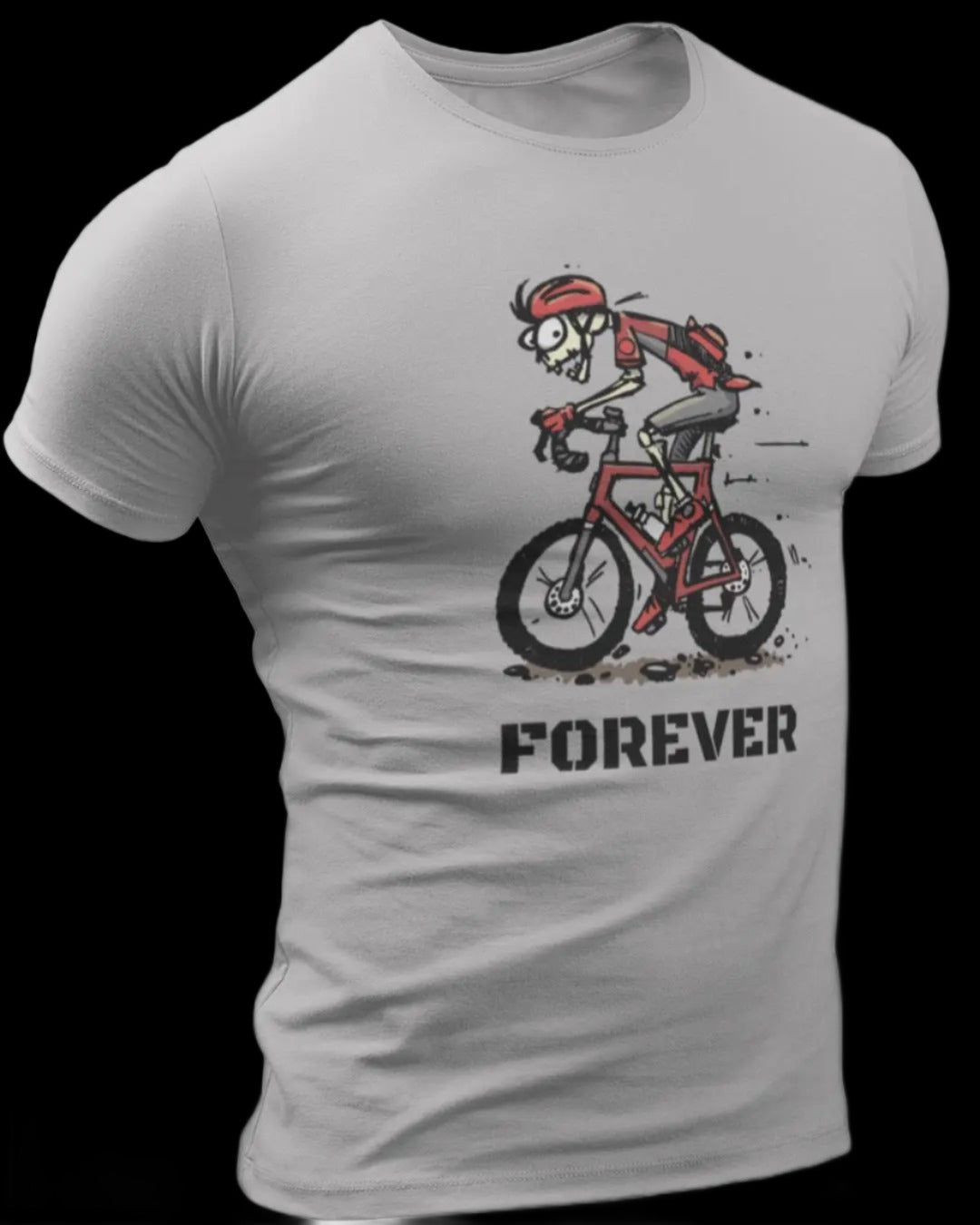 Skeleton Riding a Gravel Bike T-Shirt