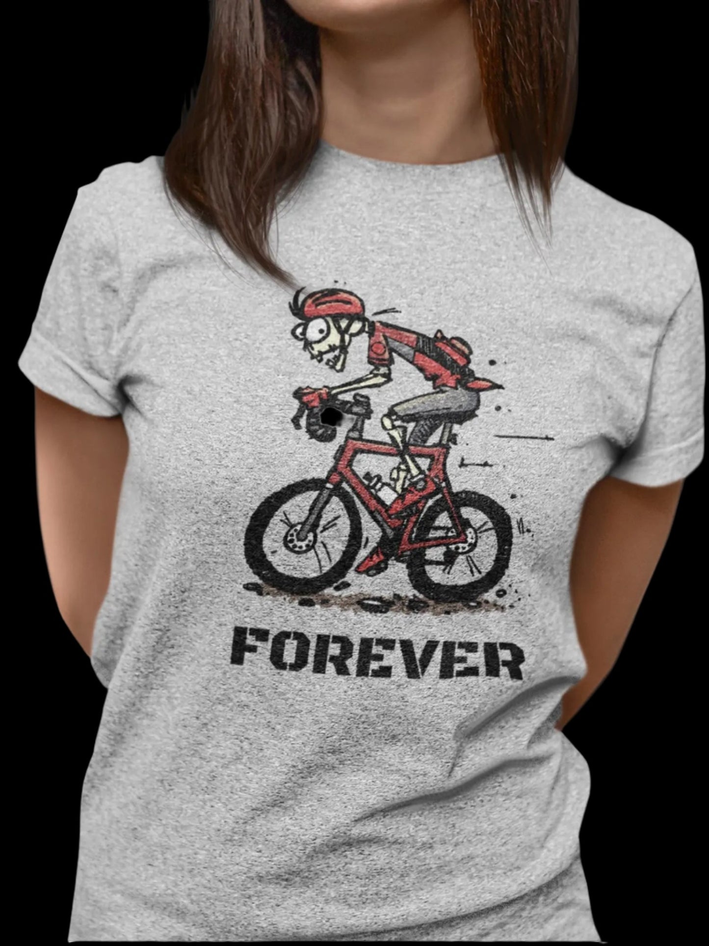 Skeleton Riding a Gravel Bike T-Shirt