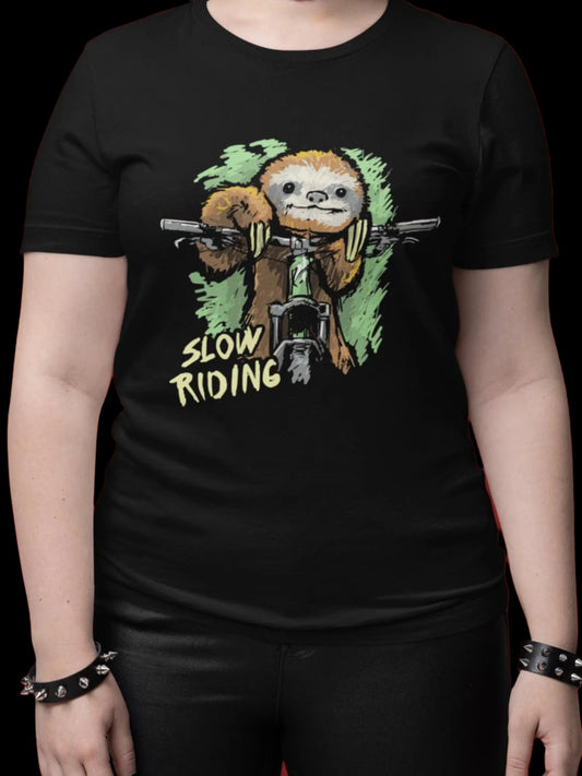 Slow Riding Sloth on Mountain Bike T-Shirt