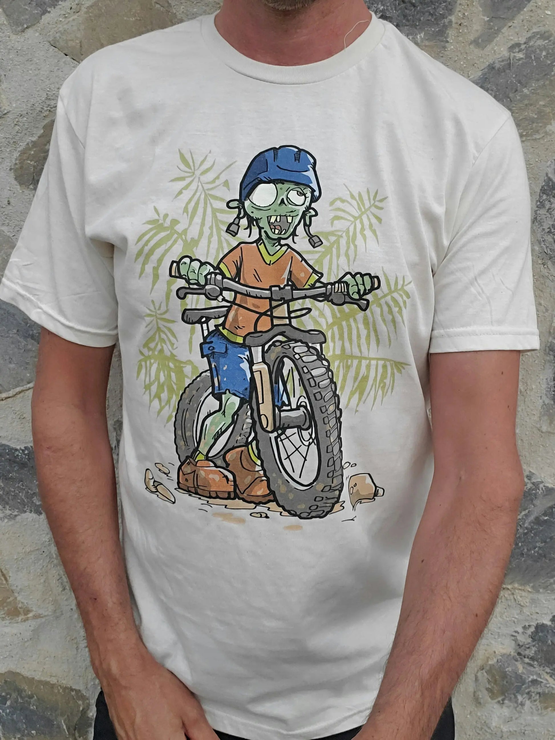 Zombie on Mountain Bike Bicycle T-Shirt