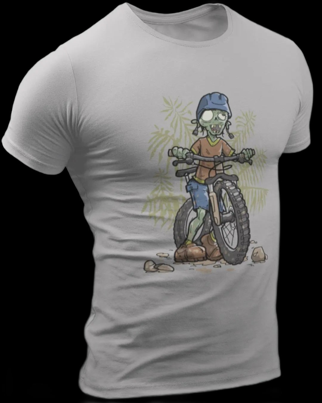 Zombie on Mountain Bike Bicycle T-Shirt