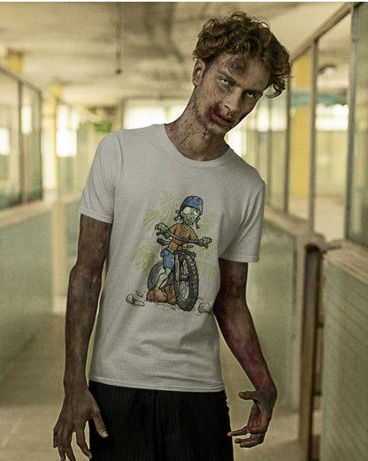 Zombie on Mountain Bike Bicycle T-Shirt