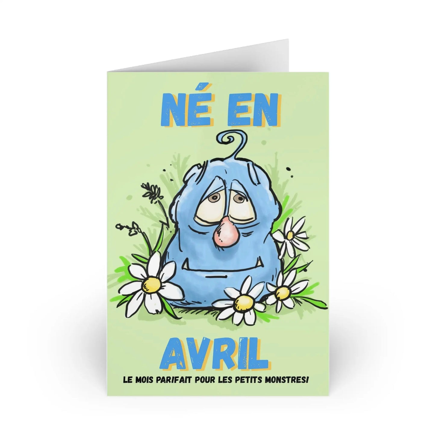 Fun April Birthday Greeting Cards (1 or 10-pcs) - Perfect for Kids & Monsters Theme