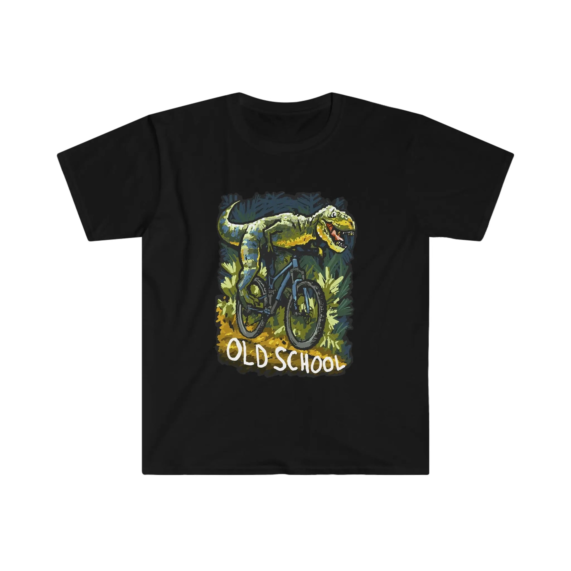 Old School Dinosaur on Mountain Bike T-shirt - Imagine my Life! - bicycle bike biking
