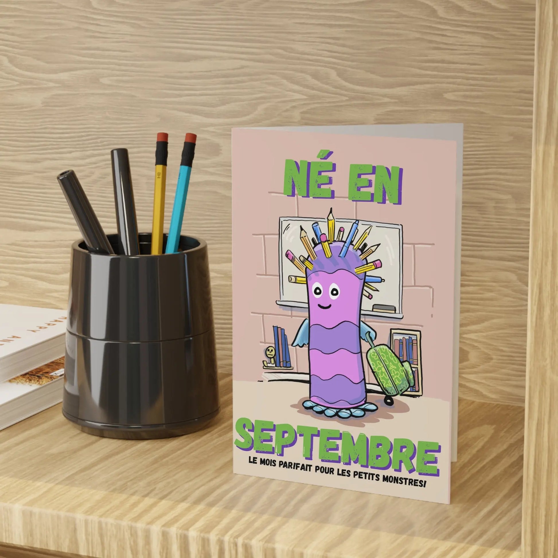 September Birthday Greeting Cards - Fun & Colorful Designs (1 or 10-Pcs)